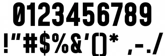 Mohave Bold Font OTHER CHARS