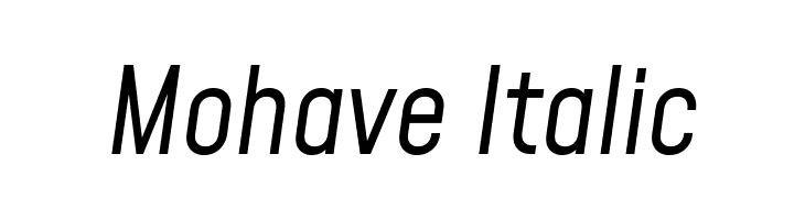 Mohave Italic Шрифта