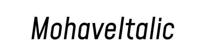 Mohave Italic  Descarca Fonturi Gratis