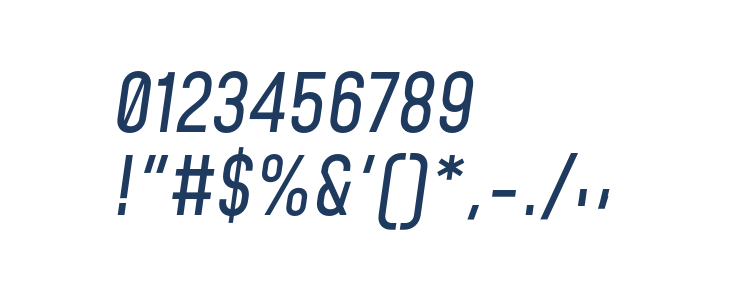 Mohave Italic Other Characters