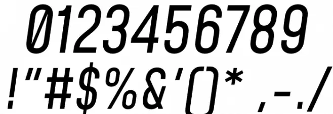 Mohave Italic Font OTHER CHARS