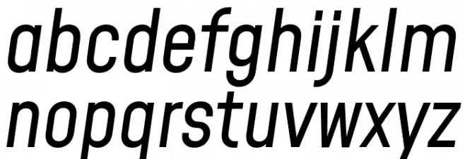 Mohave Italic Caratteri MINUSCOLO