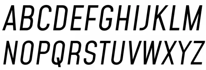 Mohave Italic Шрифта ВЕРХНИЙ