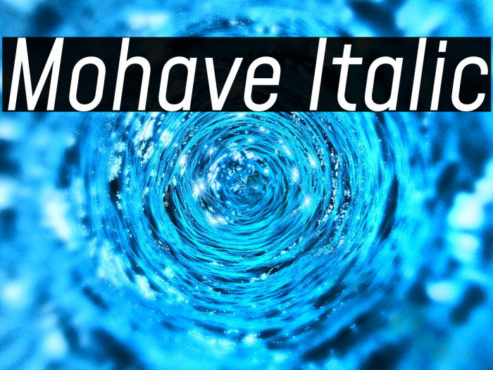 Mohave Italic Font examples
