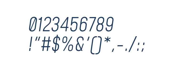 Mohave Light Italic Other Characters