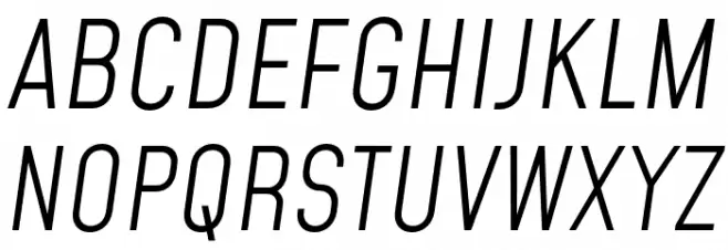 Mohave Light Italic Шрифта ВЕРХНИЙ