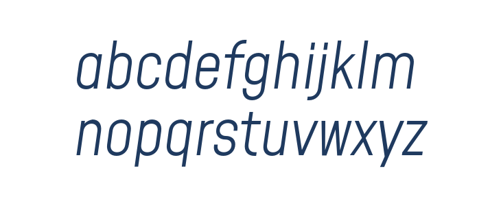 Mohave Light Italic Lowercase