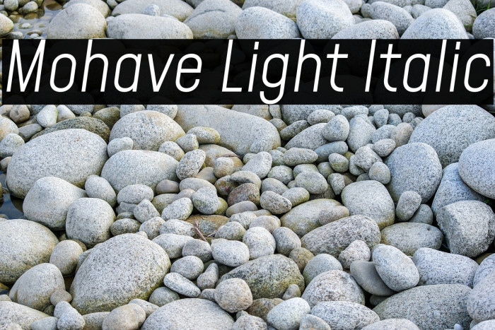 Mohave Light Italic Шрифта examples