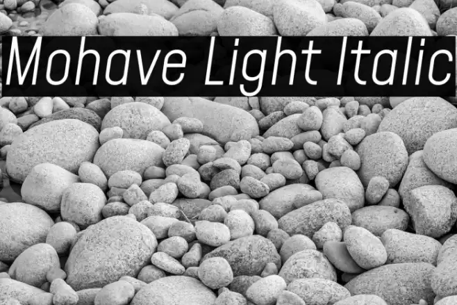 Mohave Light Italic Font examples