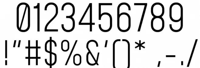 Mohave Light Font OTHER CHARS