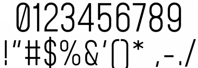 Mohave Light Font OTHER CHARS