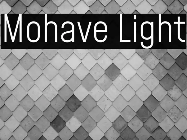 Mohave Light Font examples