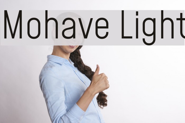 Mohave Light Шрифта examples