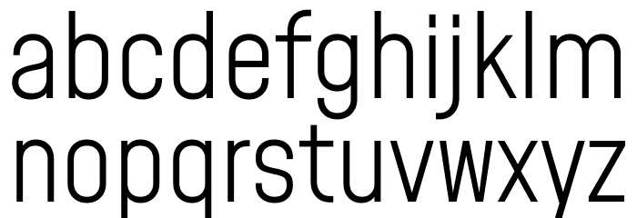 Mohave Light Шрифта строчной