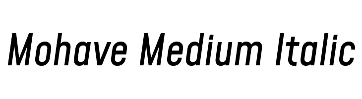 Mohave Medium Italic Шрифта