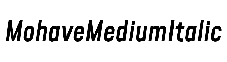Mohave Medium Italic  免费字体下载