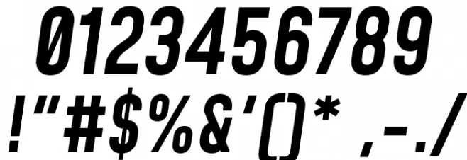 Mohave Medium Italic Font OTHER CHARS