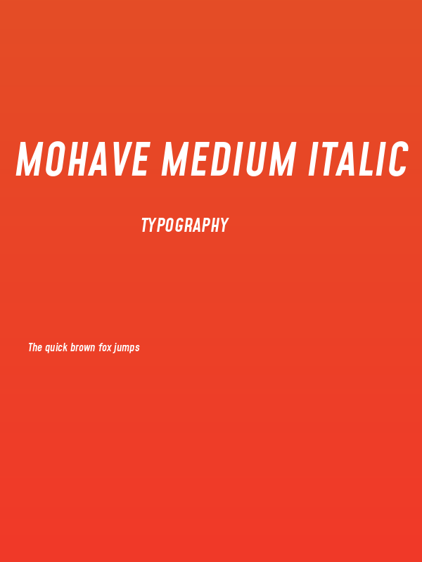 Mohave Medium Italic Poster