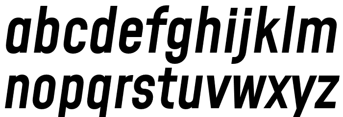 Mohave Medium Italic Font LOWERCASE