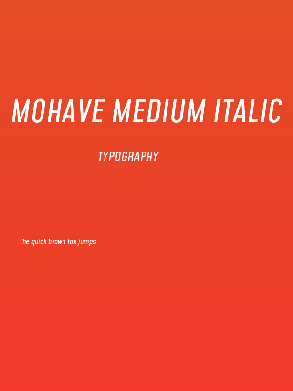 Mohave Medium Italic Poster