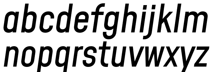Mohave Medium Italic Font LOWERCASE