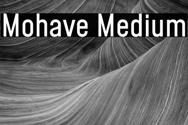 Mohave Medium Font examples