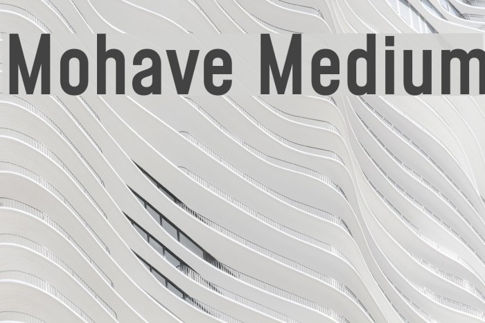 Mohave Medium Шрифта examples