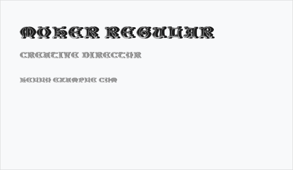 Moher Regular Business Card