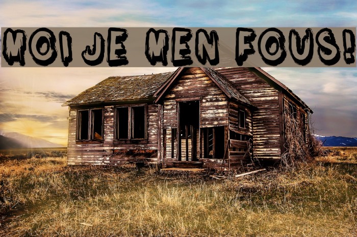 Moi je men fous! Font examples
