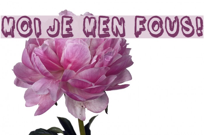 Moi je men fous! Font examples