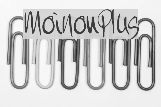 MoiNonPlus フォント examples