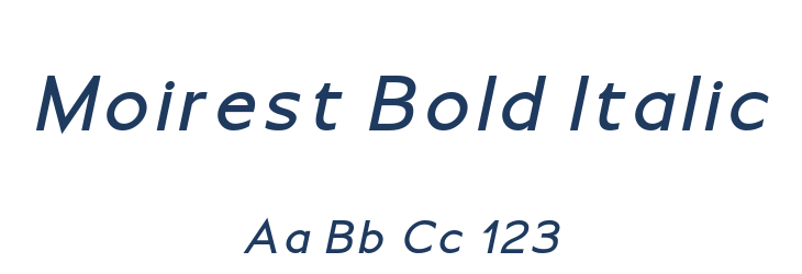 Moirest Bold Italic Font Preview