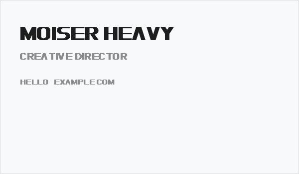 Moiser heavy Business Card