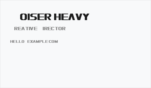 Moiser heavy Business Card