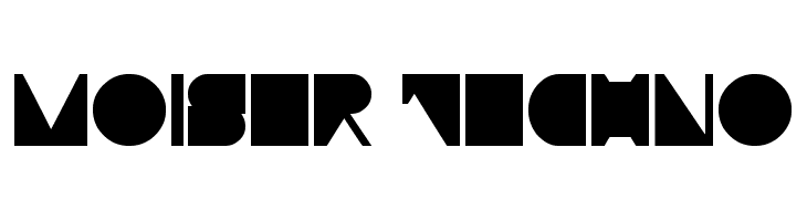Moiser techno Font