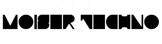 Moiser techno  Frei Schriftart Herunterladen