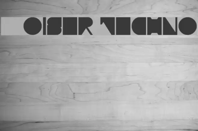 Moiser techno Font examples