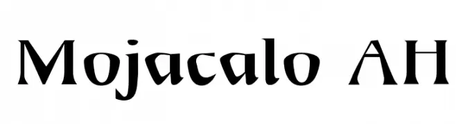 Mojacalo AH  नि: शुल्क फ़ॉन्ट्स डाउनलोड