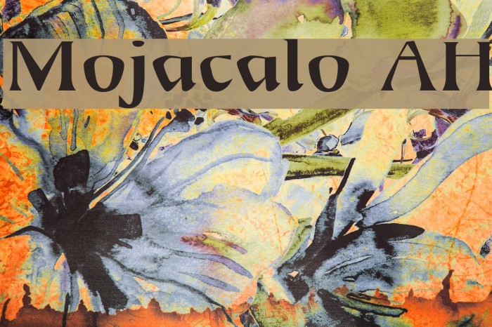 Mojacalo AH Font examples