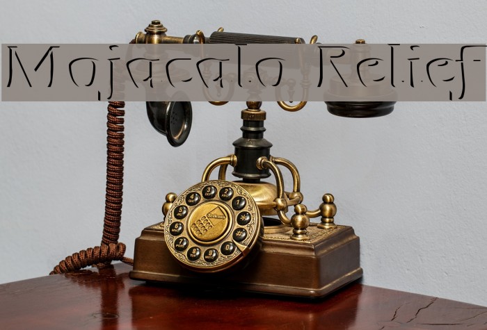 Mojacalo Relief Font examples