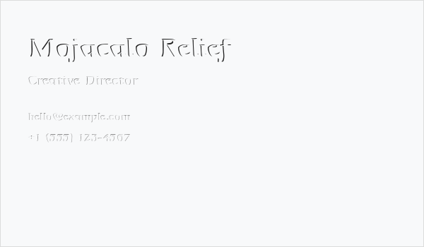 Mojacalo Relief Business Card
