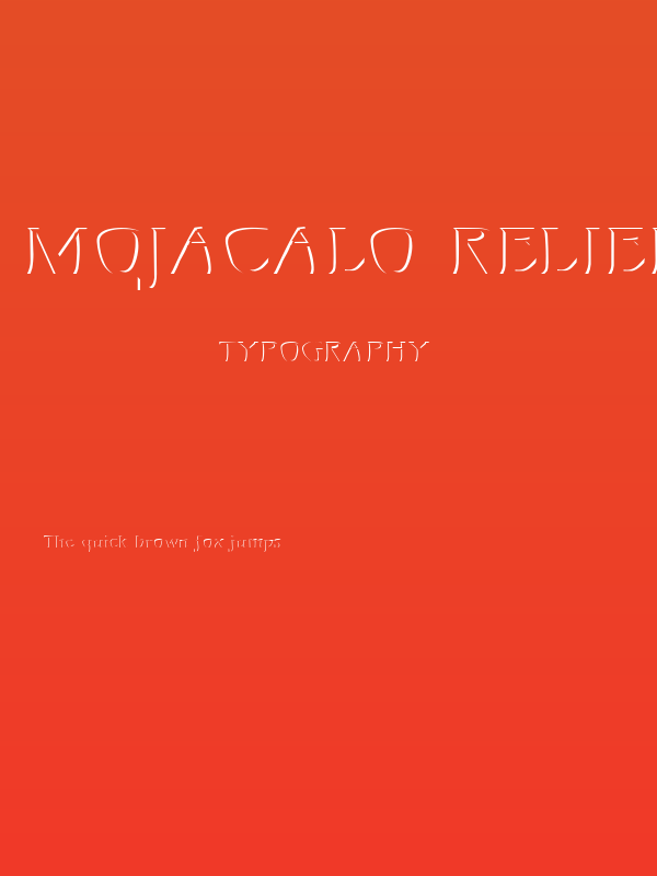 Mojacalo Relief Poster