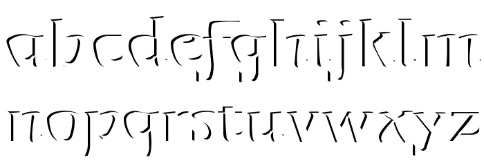 Mojacalo Relief Font LOWERCASE