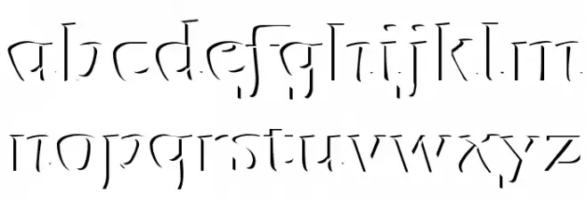 Mojacalo Relief 字体 小写