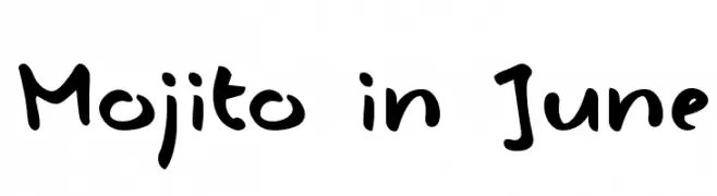 Mojito in June  Frei Schriftart Herunterladen