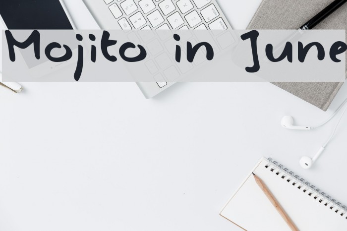 Mojito in June Font examples