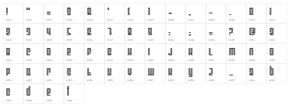 Mojo Inlay Regular Character Map