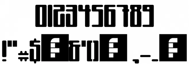 Mojo Raised Regular Font OTHER CHARS