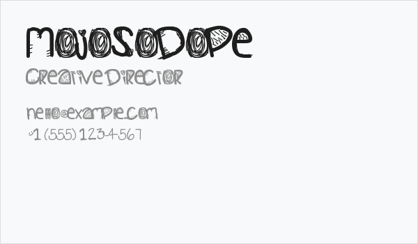 MojoSoDope Business Card