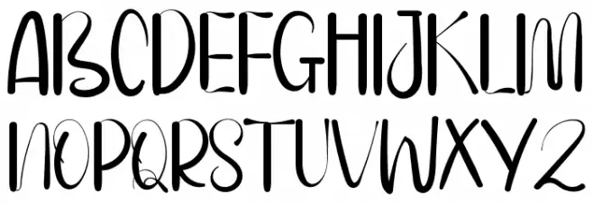 Mokacino Schriftart Groß